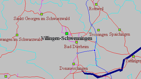 Anfahrt Villingen-Schwenningen